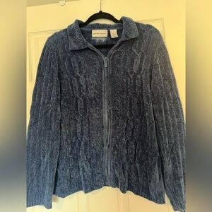 Alfred Dunner Blue Cardigan Small
